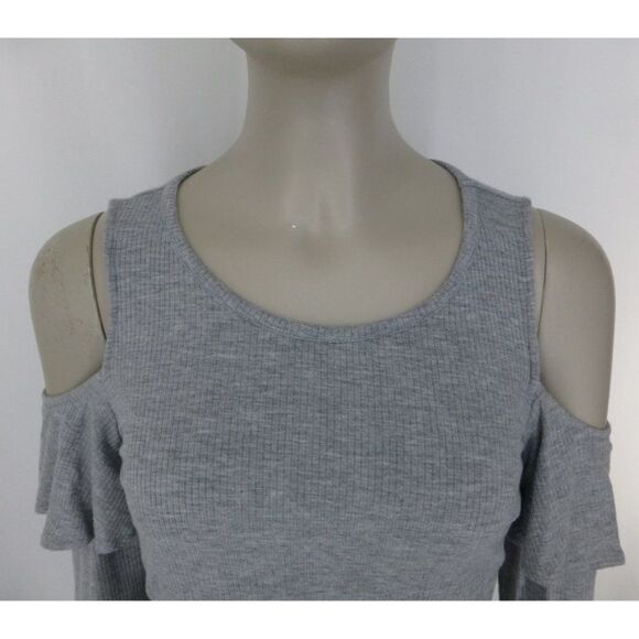 Michael Michael Kors Ruffled Cold Shoulder Long-Sleeve Top - Picture 6 of 10